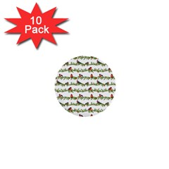 Bullfinches On The Branches 1  Mini Buttons (10 Pack)  by SychEva