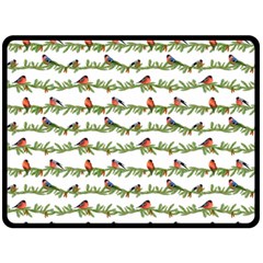 Bullfinches On The Branches Fleece Blanket (large)  by SychEva
