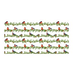 Bullfinches On The Branches Satin Wrap by SychEva