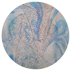 Convoluted Patterns Round Trivet by kaleidomarblingart