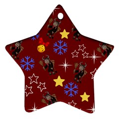 Krampus Kawaii Red Ornament (star)