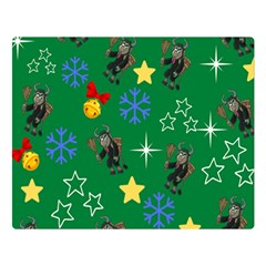 Krampus Kawaii Green Double Sided Flano Blanket (large)  by InPlainSightStyle