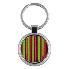Warped Stripy Dots Key Chain (round) by essentialimage365