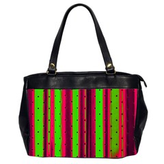 Warped Stripy Dots Oversize Office Handbag (2 Sides) by essentialimage365