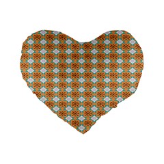 Geometry Standard 16  Premium Flano Heart Shape Cushions by Sparkle