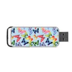 Watercolor Butterflies Portable Usb Flash (two Sides) by SychEva