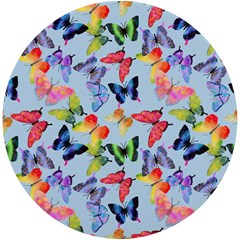 Watercolor Butterflies Uv Print Round Tile Coaster by SychEva