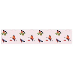 Bullfinches Sit On Branches Small Flano Scarf by SychEva