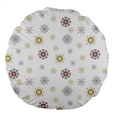 Magic Snowflakes Large 18  Premium Flano Round Cushions by SychEva