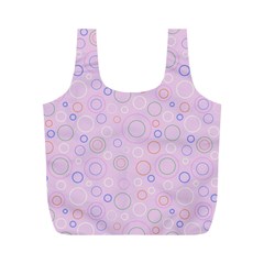 Multicolored Circles On A Pink Background Full Print Recycle Bag (m) by SychEva