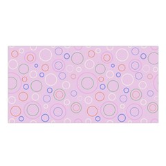Multicolored Circles On A Pink Background Satin Shawl by SychEva