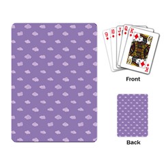 Pink Clouds On Purple Background Playing Cards Single Design (rectangle) by SychEva