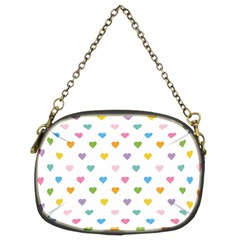 Small Multicolored Hearts Chain Purse (two Sides) by SychEva