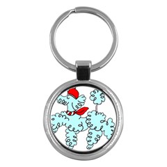 Doodle Poodle  Key Chain (round) by IIPhotographyAndDesigns
