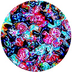 Neon Floral Uv Print Round Tile Coaster by 3cl3ctix