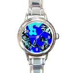 Abstract Tropical Round Italian Charm Watch