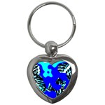 Abstract Tropical Key Chain (Heart)