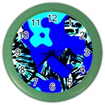 Abstract Tropical Color Wall Clock
