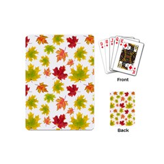 Bright Autumn Leaves Playing Cards Single Design (mini) by SychEva