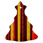 Warped Stripy Dots Ornament (Christmas Tree)  Front