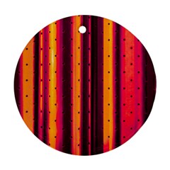 Warped Stripy Dots Round Ornament (two Sides) by essentialimage365