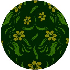 Folk Flowers Print Floral Pattern Ethnic Art Uv Print Round Tile Coaster by Eskimos