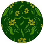 Folk flowers print Floral pattern Ethnic art Round Trivet
