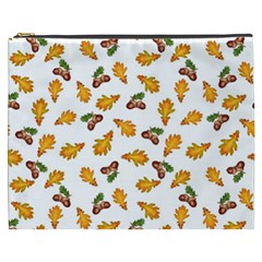 Oak Leaves And Acorns Cosmetic Bag (xxxl) by SychEva