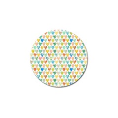 Multicolored Hearts Golf Ball Marker by SychEva