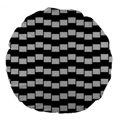 Illusion Blocks Large 18  Premium Flano Round Cushions by Sparkle