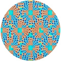 Illusion Waves Pattern Uv Print Round Tile Coaster by Sparkle
