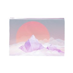 Mountain Sunset Above Clouds Cosmetic Bag (large) by Giving