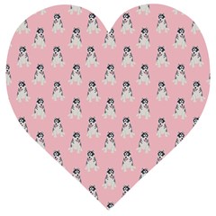 Cute Husky Wooden Puzzle Heart by SychEva