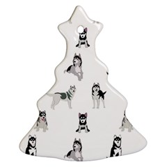 Husky Dogs Ornament (christmas Tree) 