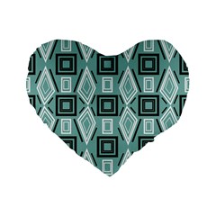 Abstract Geometric Design   Geometric Fantasy   Standard 16  Premium Flano Heart Shape Cushions by Eskimos