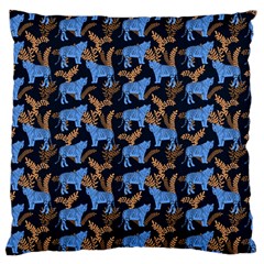 Blue Tigers Standard Flano Cushion Case (two Sides) by SychEva