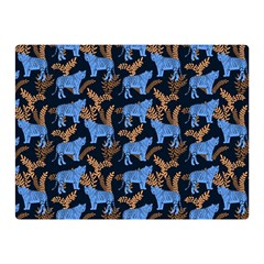 Blue Tigers Double Sided Flano Blanket (mini)  by SychEva