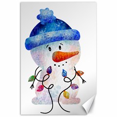 Snowman Canvas 24  X 36  by SychEva