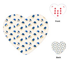 Blue Christmas Hats Playing Cards Single Design (heart) by SychEva