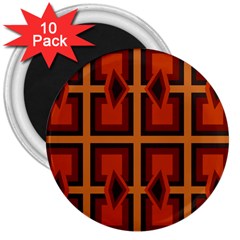 Abstract Pattern Geometric Backgrounds   3  Magnets (10 Pack)  by Eskimos
