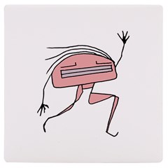 Alien Dancing Girl Drawing Uv Print Square Tile Coaster  by dflcprintsclothing
