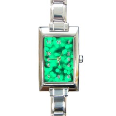 Light Reflections Abstract No10 Green Rectangle Italian Charm Watch by DimitriosArt