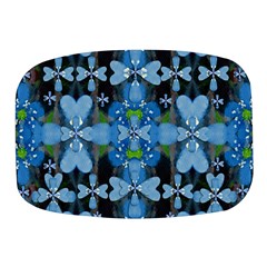 Rare Excotic Blue Flowers In The Forest Of Calm And Peace Mini Square Pill Box by pepitasart