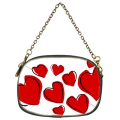 Scribbled Love Chain Purse (one Side)