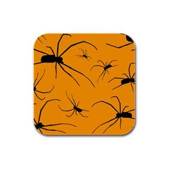 Scary Long Leg Spiders Rubber Square Coaster (4 Pack) by SomethingForEveryone