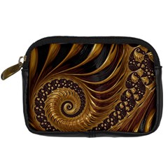 Shell Fractal In Brown Digital Camera Leather Case by SomethingForEveryone