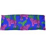 Pink Tigers On A Blue Background Body Pillow Case (Dakimakura)