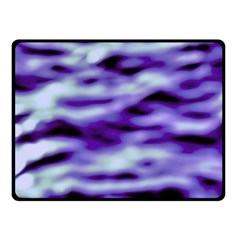 Purple  Waves Abstract Series No3 Double Sided Fleece Blanket (small)  by DimitriosArt