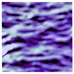 Purple  Waves Abstract Series No3 Wooden Puzzle Square by DimitriosArt