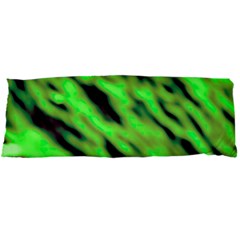 Green  Waves Abstract Series No7 Body Pillow Case Dakimakura (two Sides) by DimitriosArt